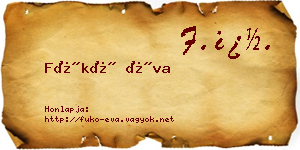 Fükő Éva névjegykártya