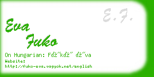 eva fuko business card